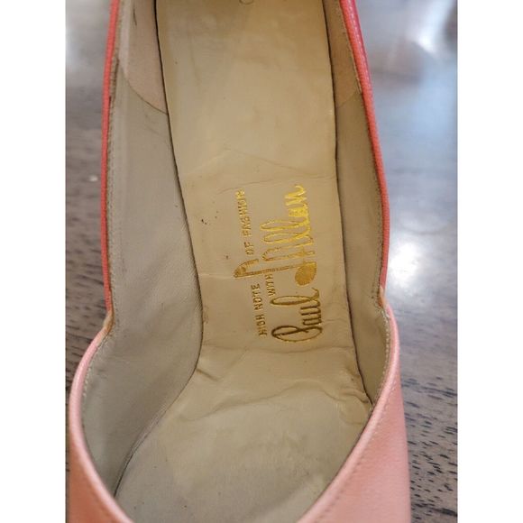 Vintage 1960s Pink Ombre heels with triangle embellishment Do.Inic Romano - Picture 7 of 13